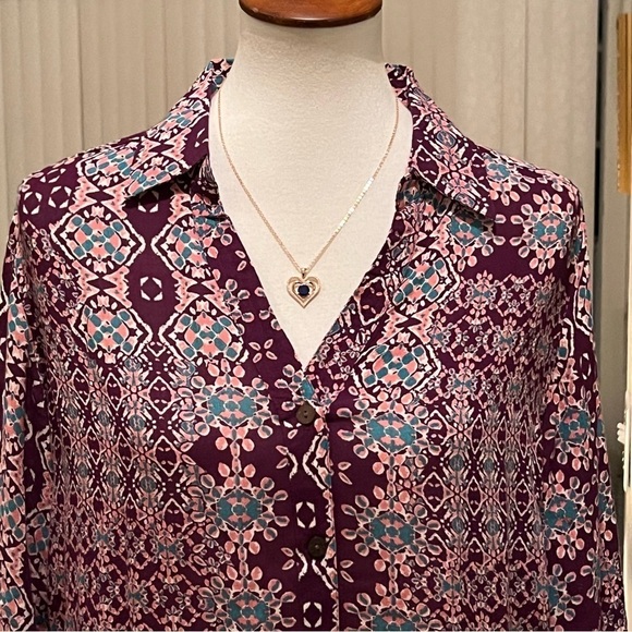 NWT Anthropologie RAGA Varsha Button Down Notched Collar Top. Size S / M / L - Picture 3 of 10